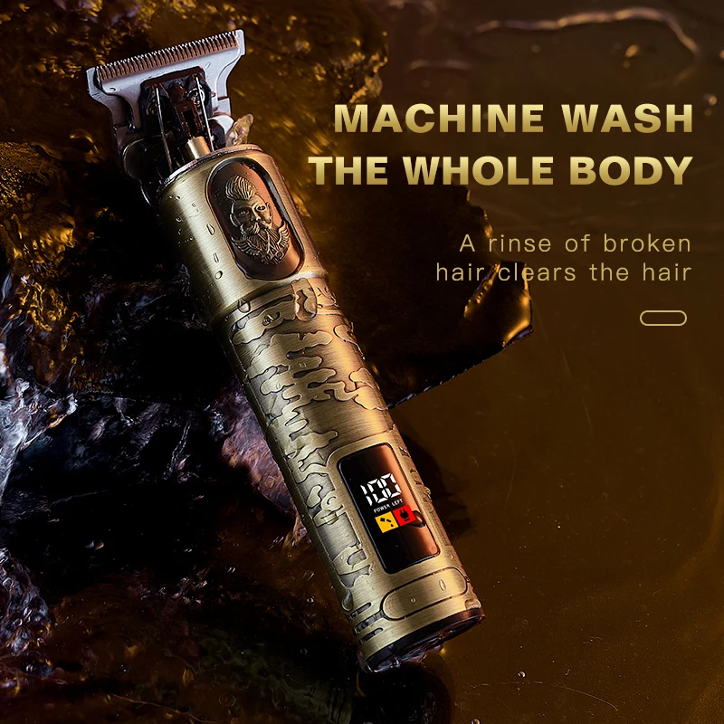 2023 New Professional Hair Trimmer Vintage Oil Head Hair Clippers ricaricabile Beard Shaver Hair Cutting Machine for Men Barber