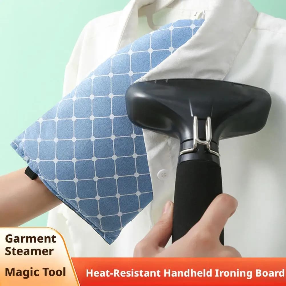 Handheld Ironing Heat Resistant Glove Mini Anti-scald Iron Pad Cover Gloves with Finger for Clothes Steamers Protective Handheld
