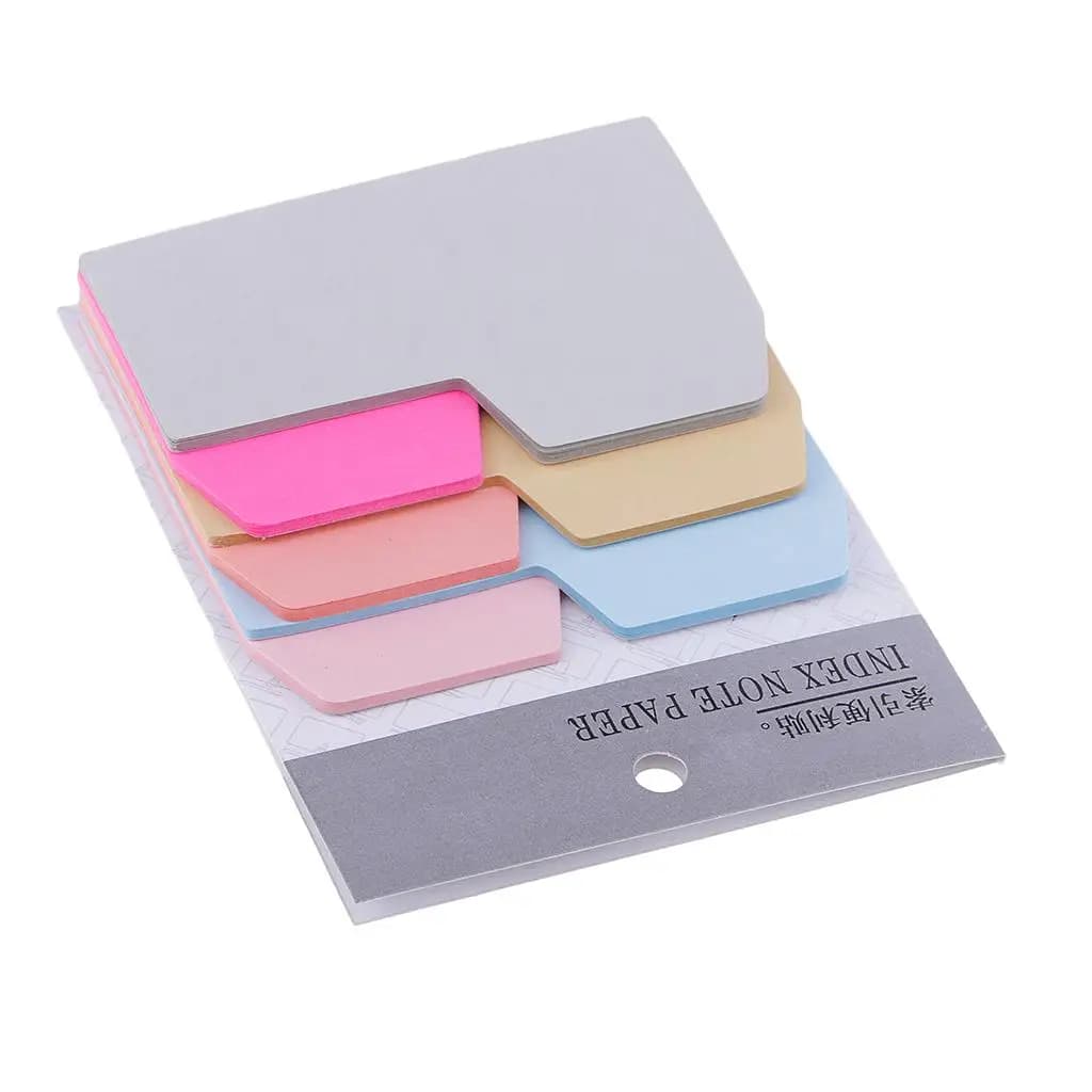 Multicolor Paper Tabbed Index Sticker Labels Set for Planner Notebook Journal Memo Organization Bookmarks School