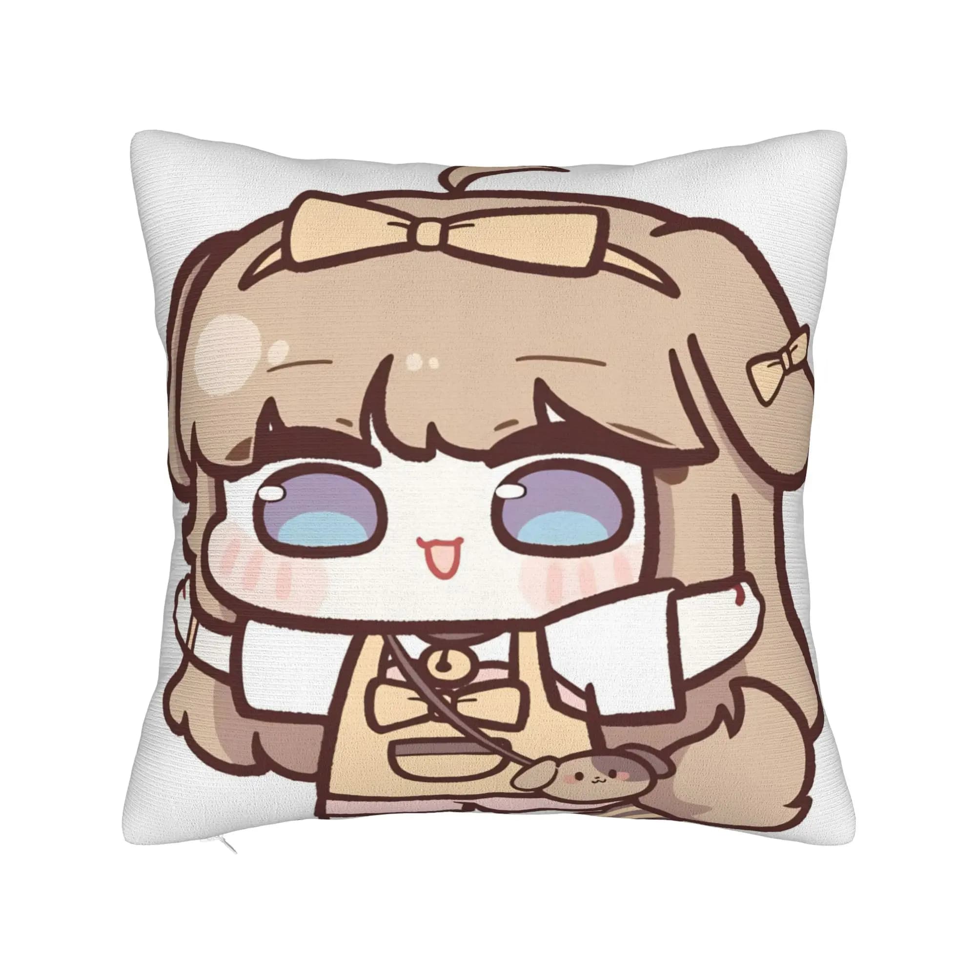Fodera per cuscino decorativa Trickcal C-Chibi Go Games Merch Home, fodera per cuscino con cerniera, misure multiple