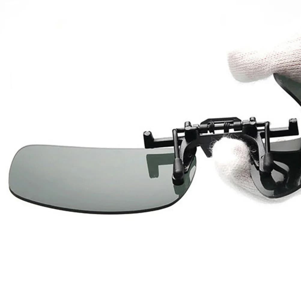 2Pcs Night Clip Compatible Polarized Sunglasses Resin Lenses Easy Attach Large Size L Yellow Grey Unisex Driving Fishing