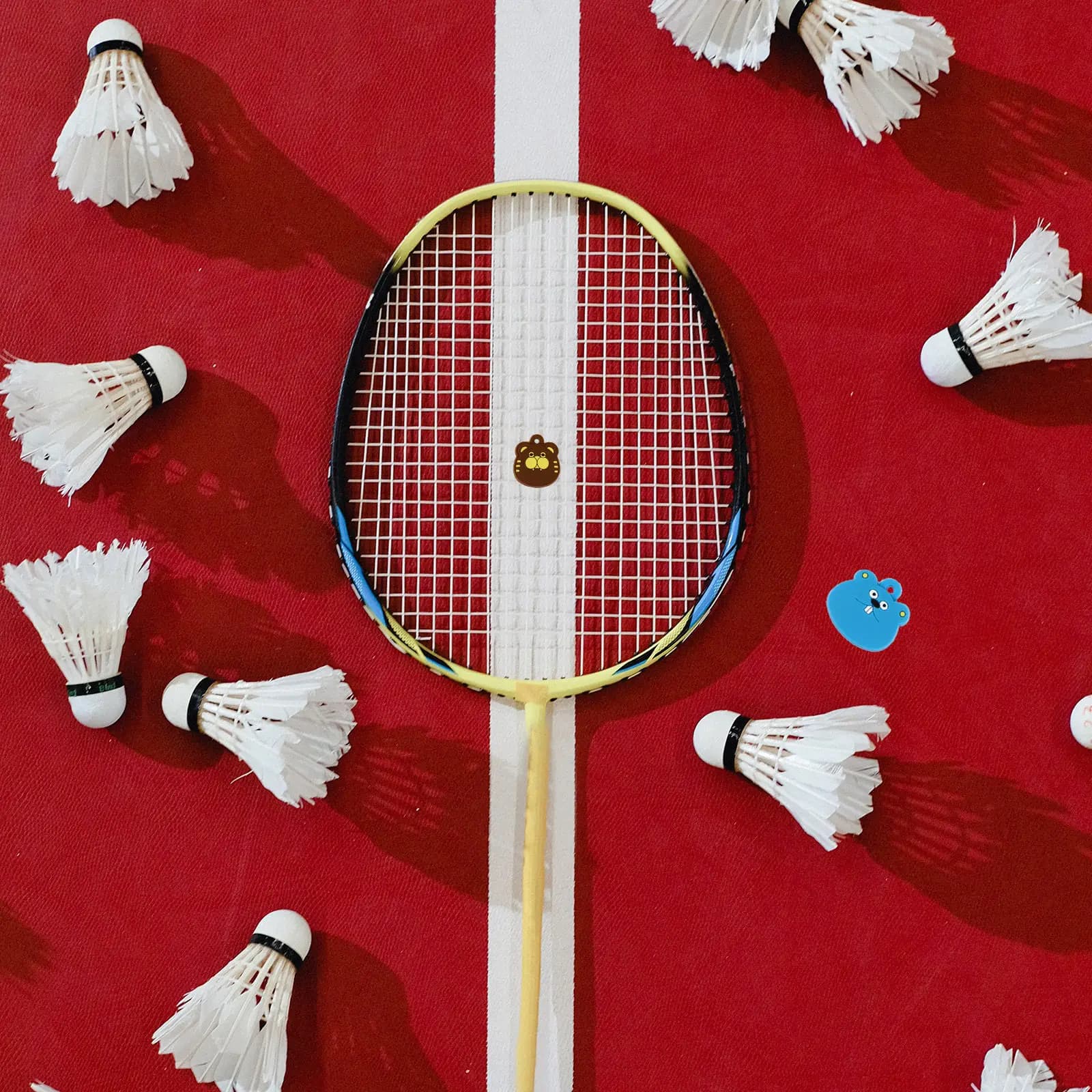 Set di 3 Antivibrazioni per Racchetta da Tennis con Motivi Creativi, Ammortizzatori in Silicone per Minimizzare le Vibrazioni, Accessori per Racchette