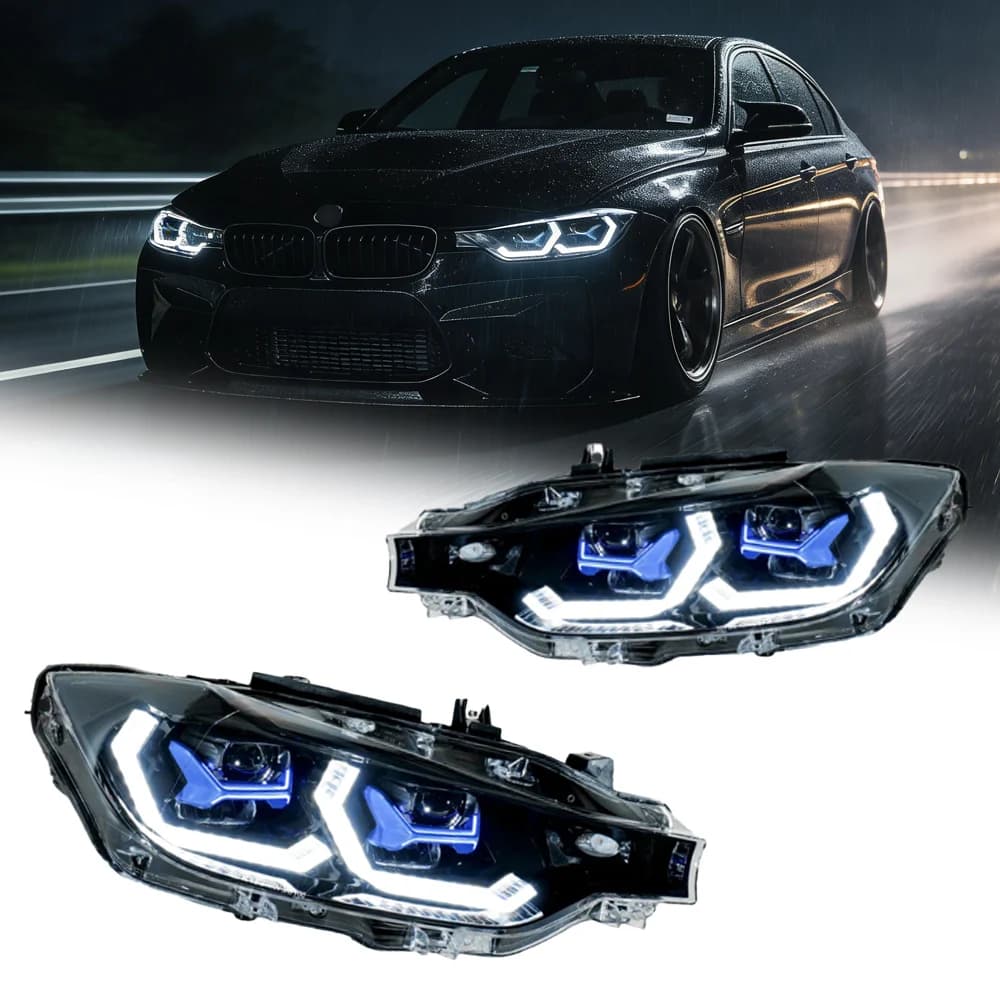 Fari a LED TYPY per auto, gruppi ottici per BMW F30 F35 2012-2019, fendinebbia, luci diurne DRL, indicatori di direzione e freno.
