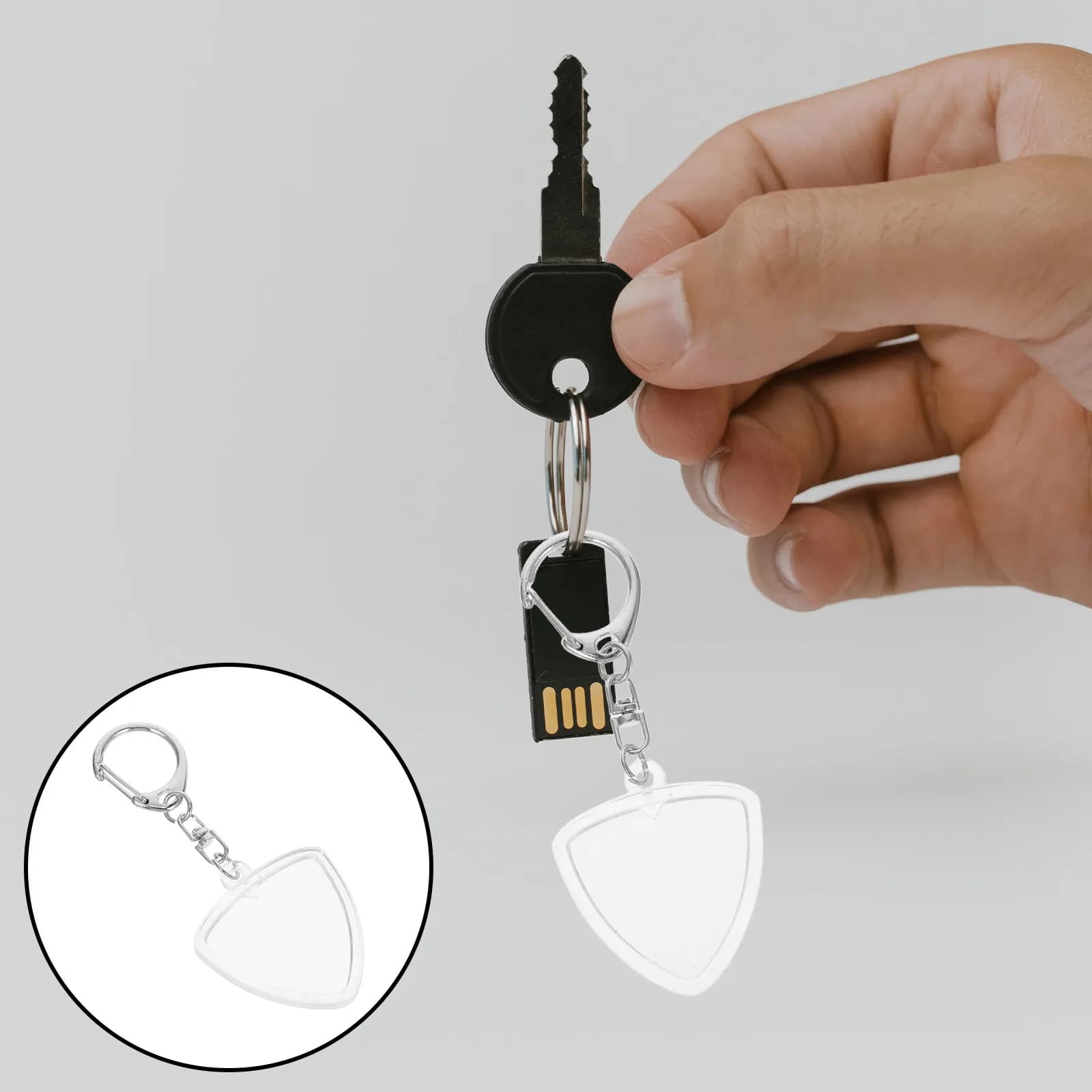 Portachiavi Portatile per Plettri di Chitarra, Scatola di Stoccaggio in Plastica Trasparente per Accessori Chitarra, Organizzatore per Plettri, Espositore per Plettri