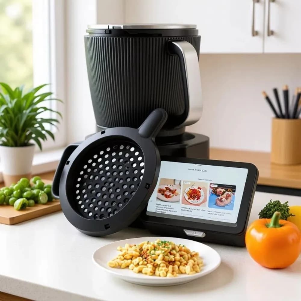 Colino per Pasta Riutilizzabile Lavabile in Lavastoviglie Facile da Usare Colino per Impasto a Maglia Fine Coperchio per Ciotola del Frullatore da Cucina per Thermomix TM7
