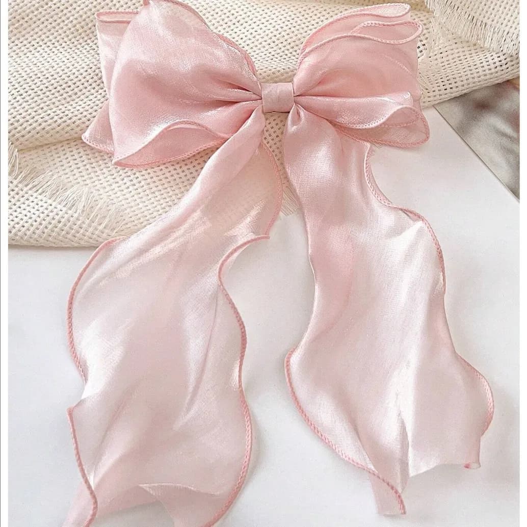 Fermaglio per capelli a forma di squalo scintillante con fiocco e strascico, stile dolce e femminile, leggero e confortevole, accessorio moda per capelli da donna e ragazza, ideale per l'uso quotidiano, l'estate, la spiaggia, i viaggi, le feste e come decorazione per acconciature.
