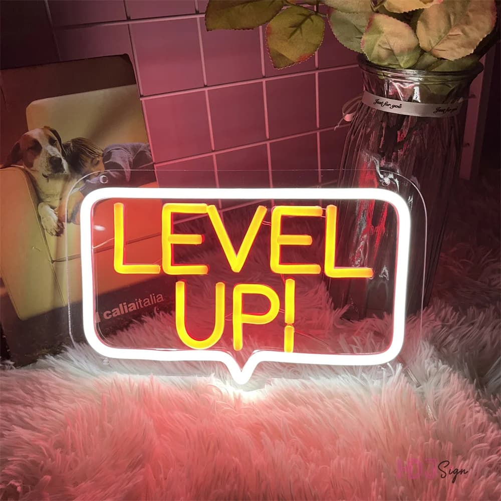 Insegna al neon a LED livello superiore Personalità Appeso a parete Decorazioni per la stanza Luci al neon Lampade Insegna Divertimento Home Store Decorazione da parete per sala giochi