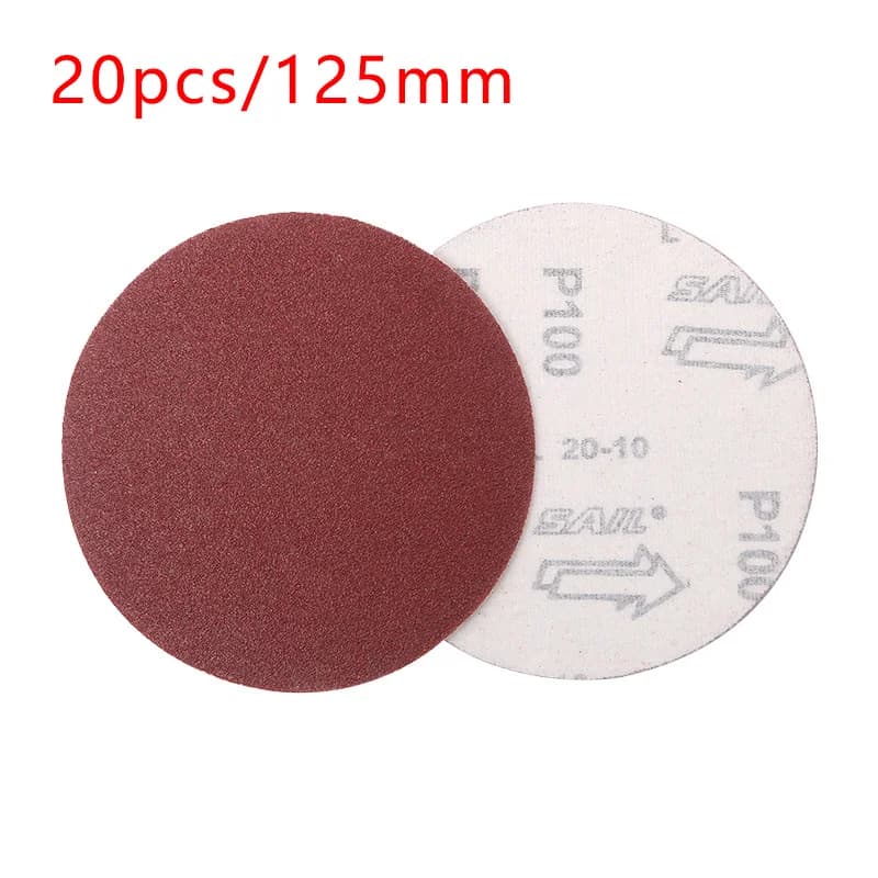 Set di carta abrasiva da 125 mm 5 pollici 40-60-80-120-2000 Griglia di metallo lucido Lavorazione del legno Utensili abrasivi Accessori Dremel Materiali di consumo