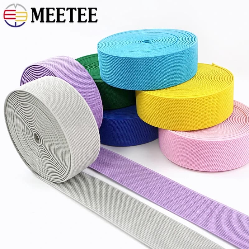Nastri Elastici da 10/20M, 20-50mm, per Pantaloni, Elastici in Gomma per Cinture, Nastri Elastici Estensibili, Accessori Fai-da-te per Cucito di Biancheria Intima e Abbigliamento
