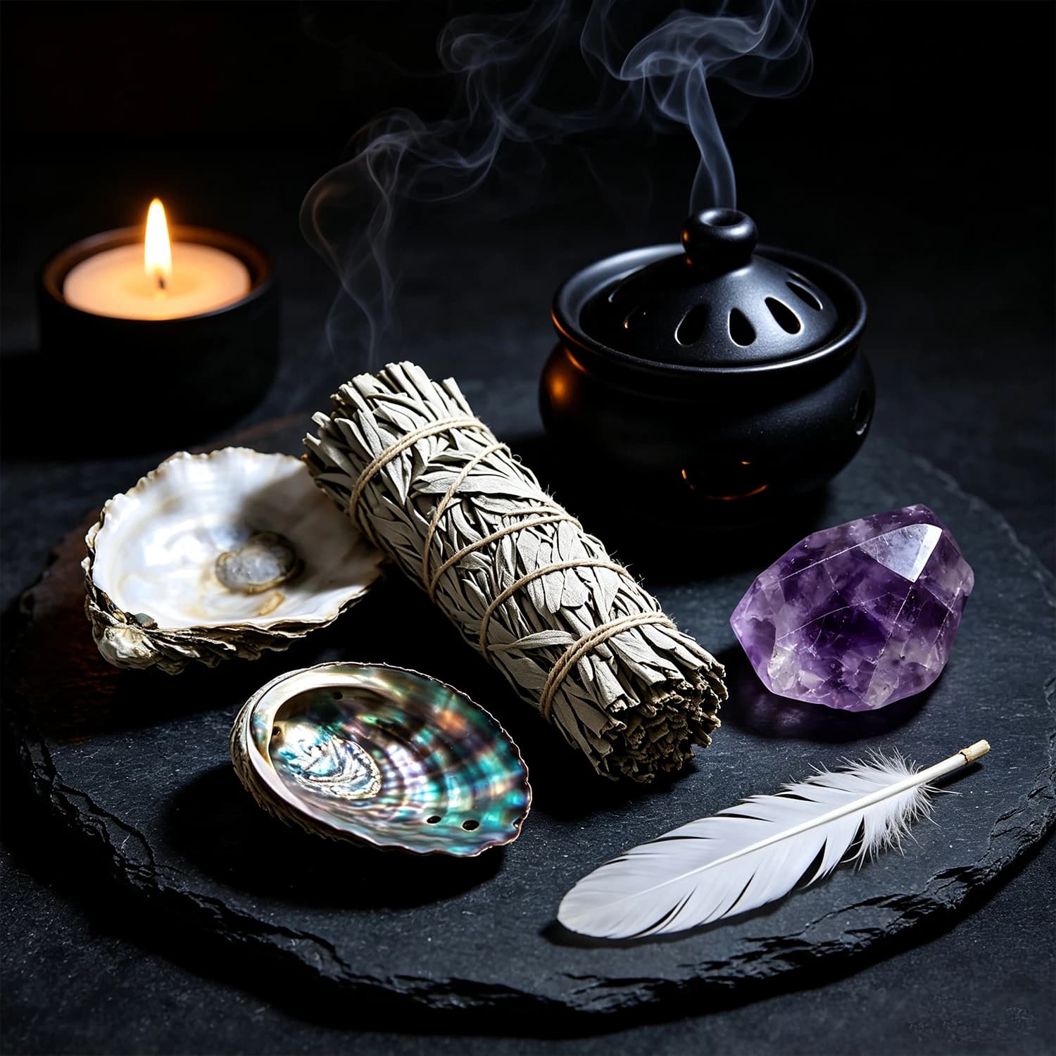 Natural White Sage Smudge Sticks Hand-Tied Dried Herb Bundles for Home Cleansing Meditation & Spiritual Aromatherapy Rituals
