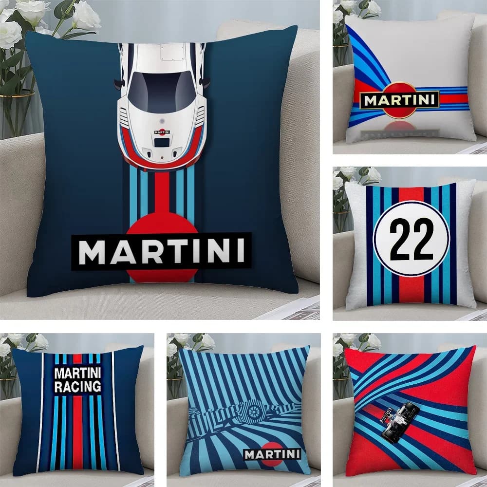 Car Cool M-MartiniES Federa per cuscino in tessuto peluche Morbido stampa fronte-retro Fodera per cuscino per divano Fodere per cuscini