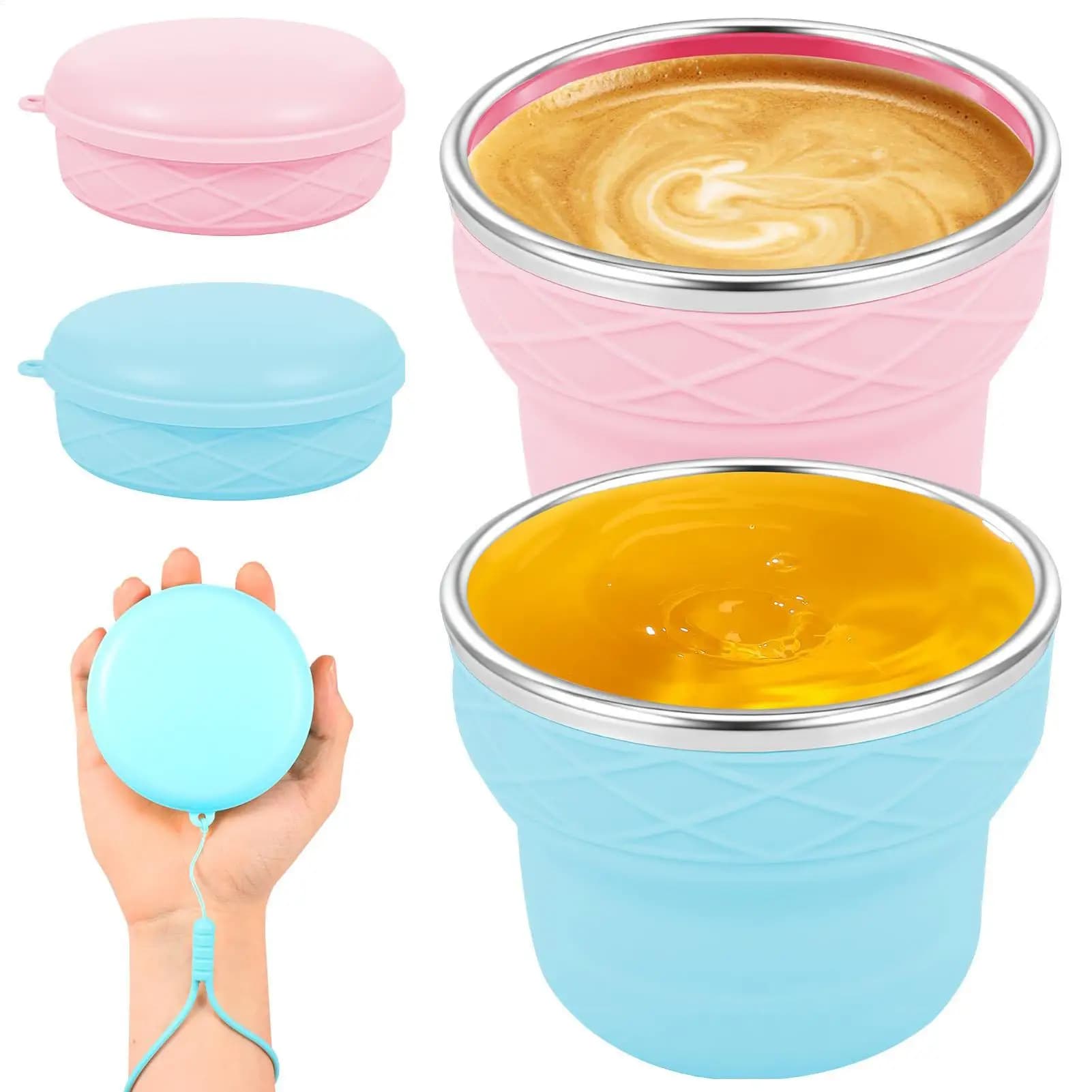 200ml Collapsiblee Camping Mug Portable Pocket Mug Camping Cup Outdoor Travel Cup Portable Coffee Wine Beer Whisky Cup