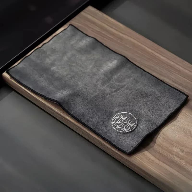 Assorbimento d'acqua Asciugamano da tè Panno da tè Ispessito Tavolino da caffè Asciugamano da tè Zen Panno da tè in cotone e lino Accessori per la tavola da tè
