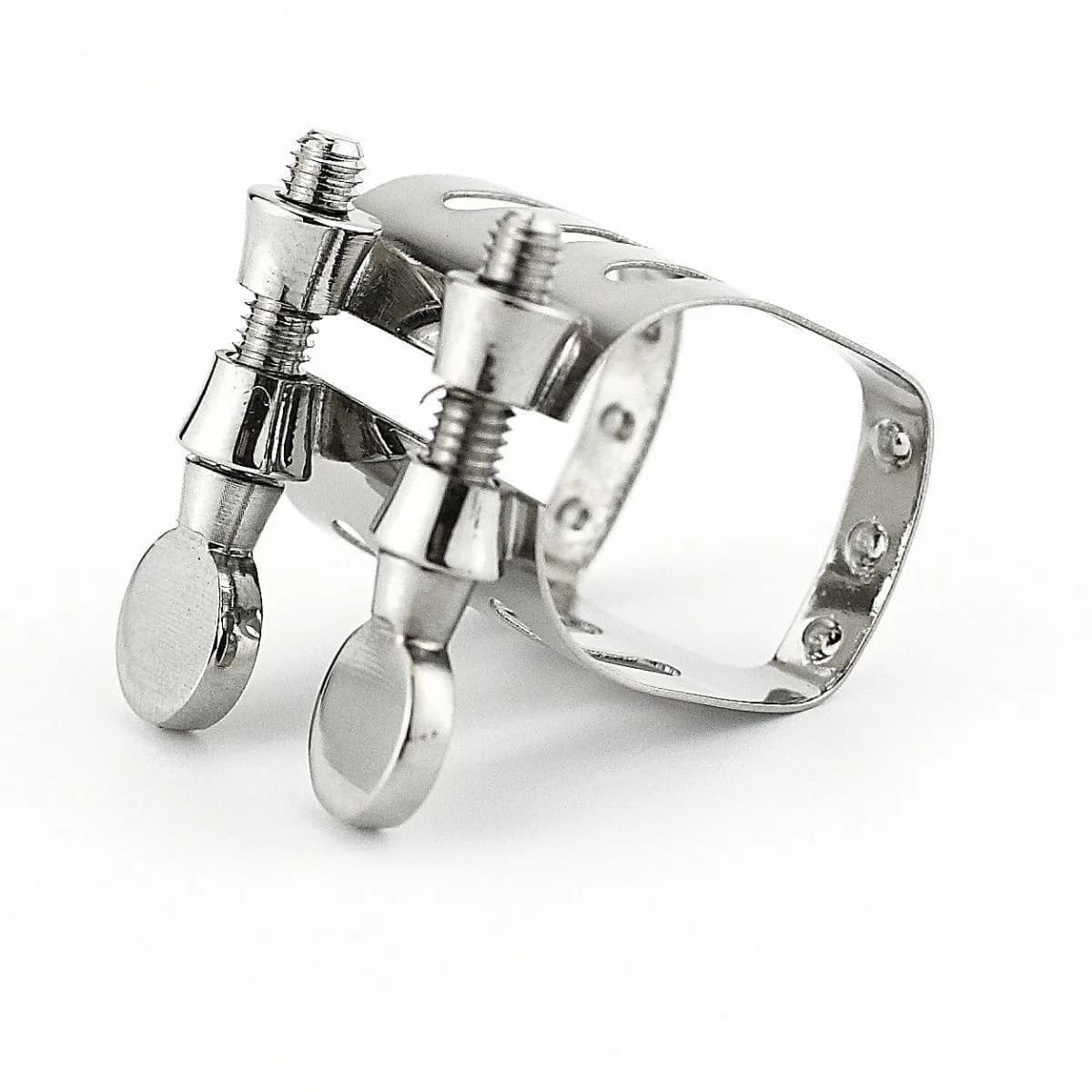 Alto Sax Mouthpiece Ligature – Beechler Style Metal Ligature, Silver Plated for Eb Alto Saxophone