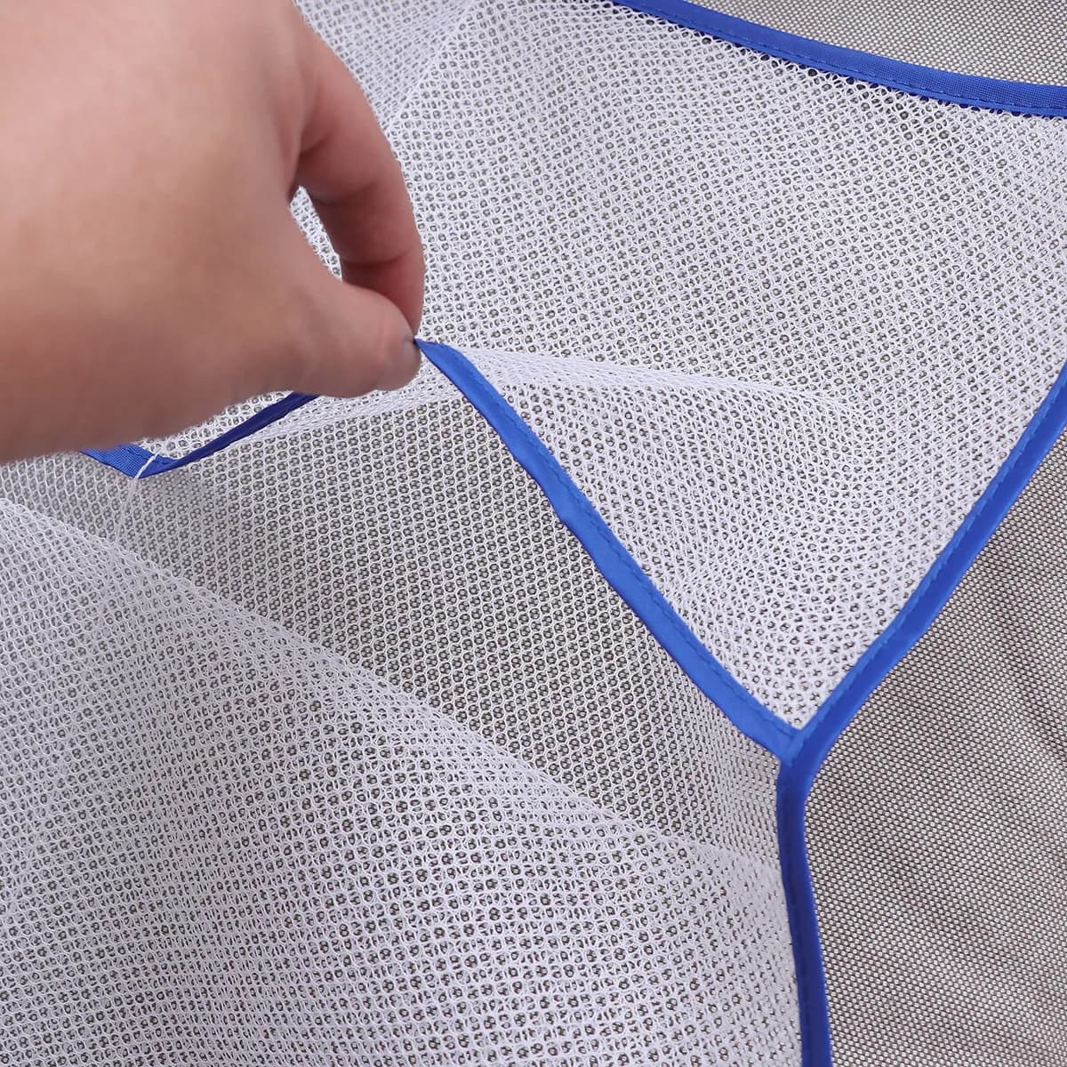 6-pocket shower organizer in transparent mesh, hanging, bathroom, door, bag holder, travel, gym, camping, pantry, kitchen, laundry