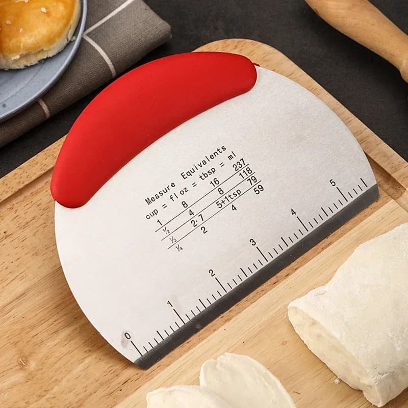 Raschietto per Impasto, Taglierina per Pizza e Pane, Raschietto per Pasticceria in Acciaio Inox, Coltello per Impasto, Utensili da Cucina per Panificazione