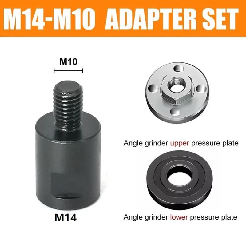 Angle Grinder M14 to M10 Adapter Thread Converter Adapte Interface Connector Screw Connecting Rod Nuts Slotting Black