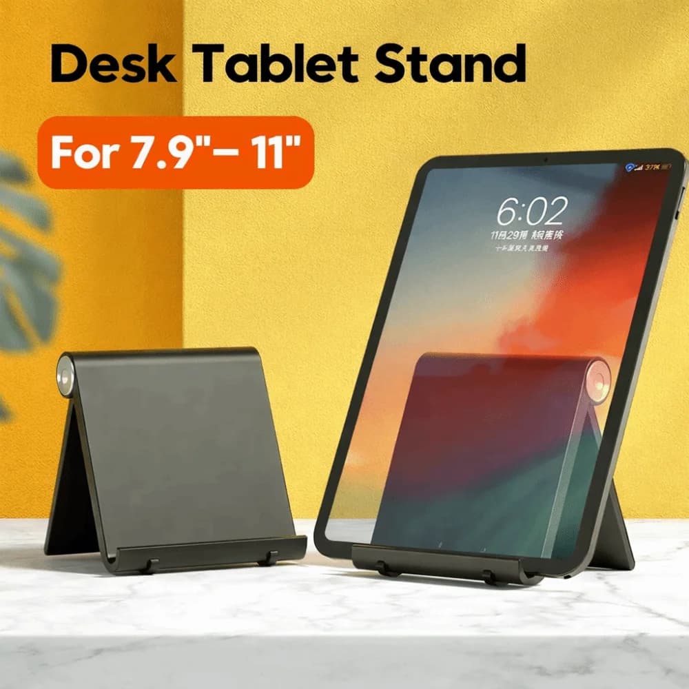 Supporto Regolabile e Durevole per Telefono e Tablet, Stand Pieghevole da Scrivania in ABS per iPad/Xiaomi/Samsung
