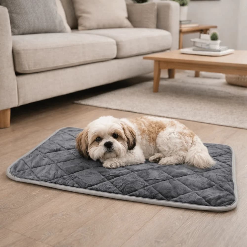 Pratico cuscino per cani autoriscaldante antiscivolo, pieghevole, termico, per animali domestici, per dormire, morbido e accogliente, per cani, autunno inverno