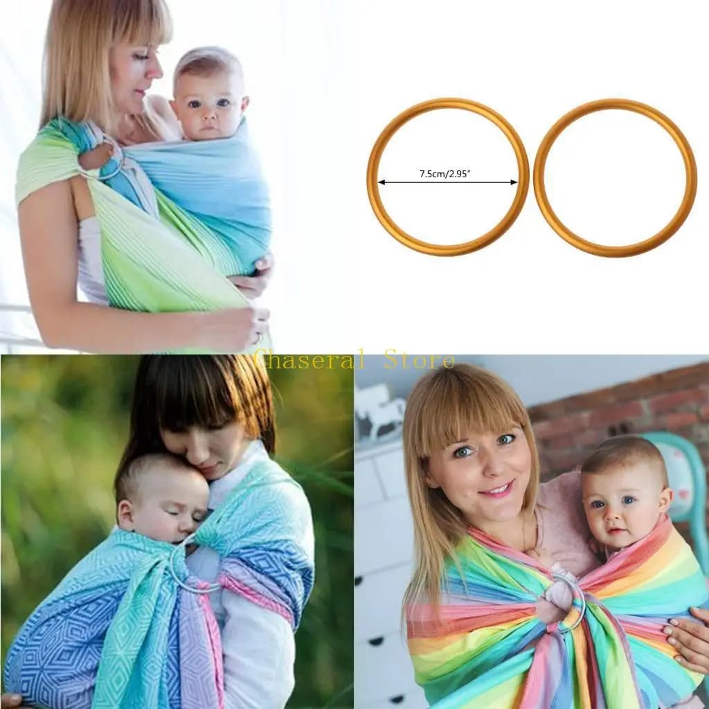 E7CE 2pc Anelli con imbracatura per bambini in alluminio per vettori per bambini Circle Carriers Accessori per vettori per