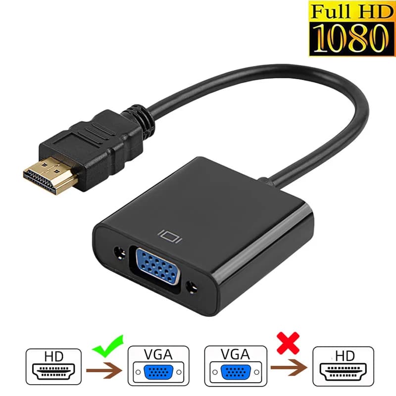HDMI-Compatible to VGA Full HD 1080P HDMI cable converter to VGA male to VGA female to PS4 Xbox Tablet Laptop TV