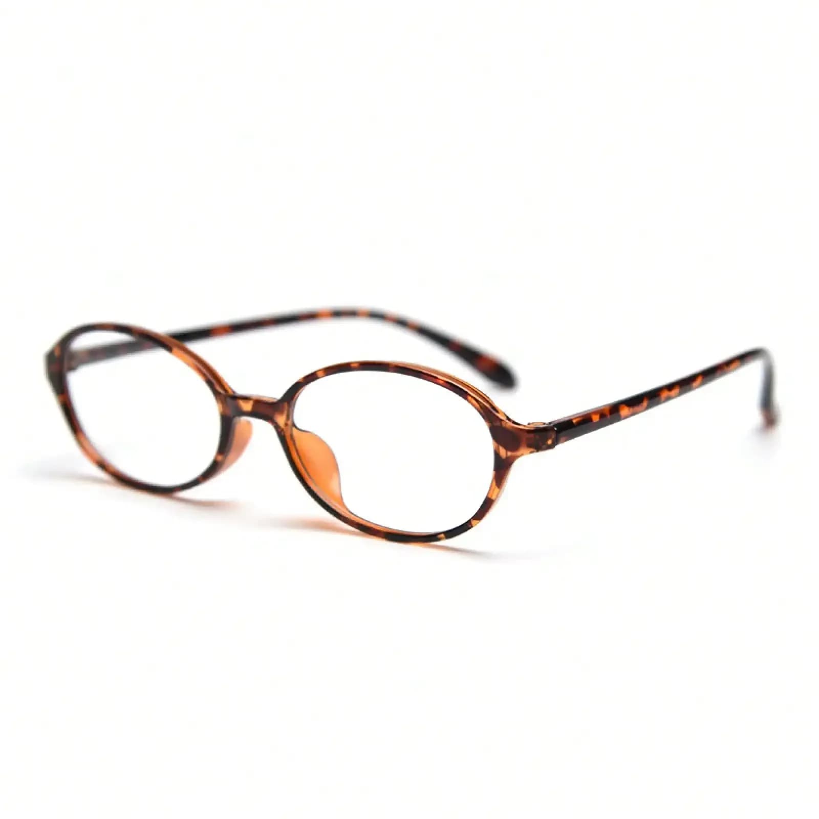 72505 Korean-Style TR90 Light Oval Myopia Eyeglass Frame For Men And Women, Artistic Flat Lens Frame, Suitable For Prescription Lenses