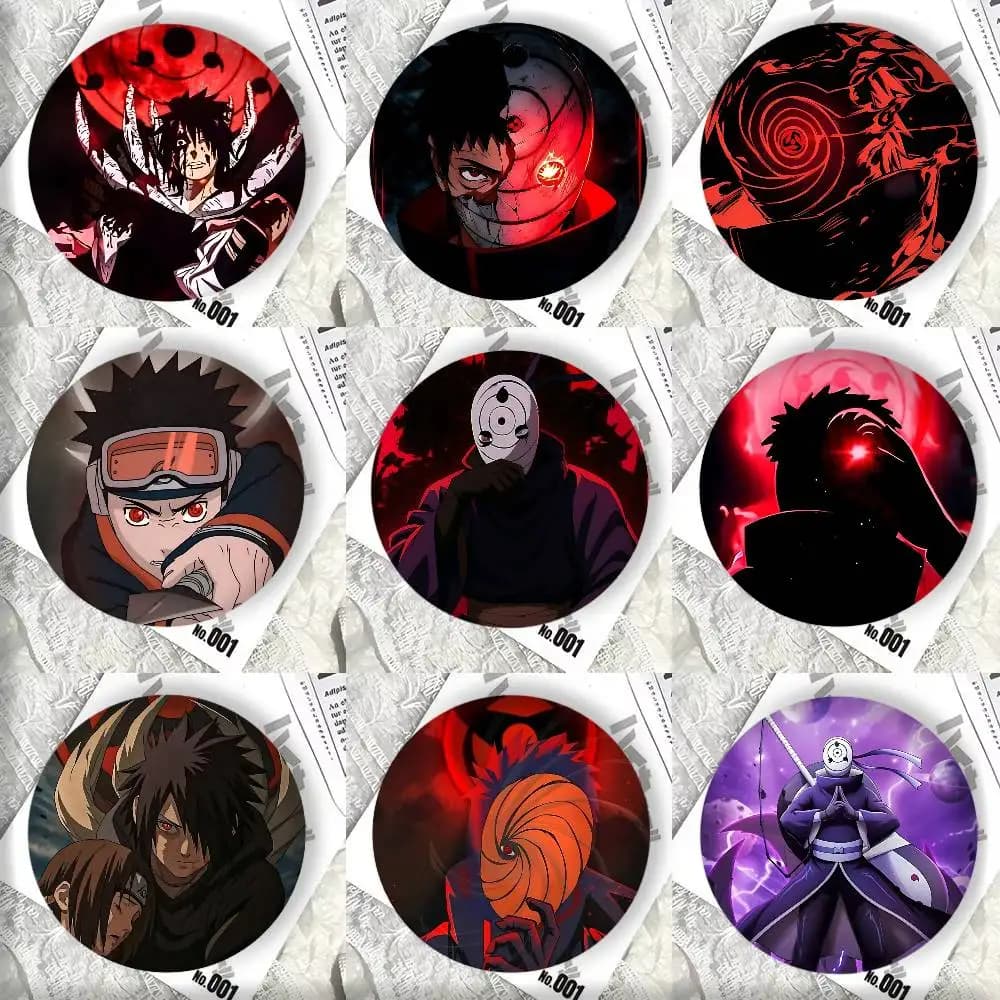 Anime Character U-Uchiha Obito Manga Badge Tinplate DIY Backpack Clothing Accessories Jewelry Pins
