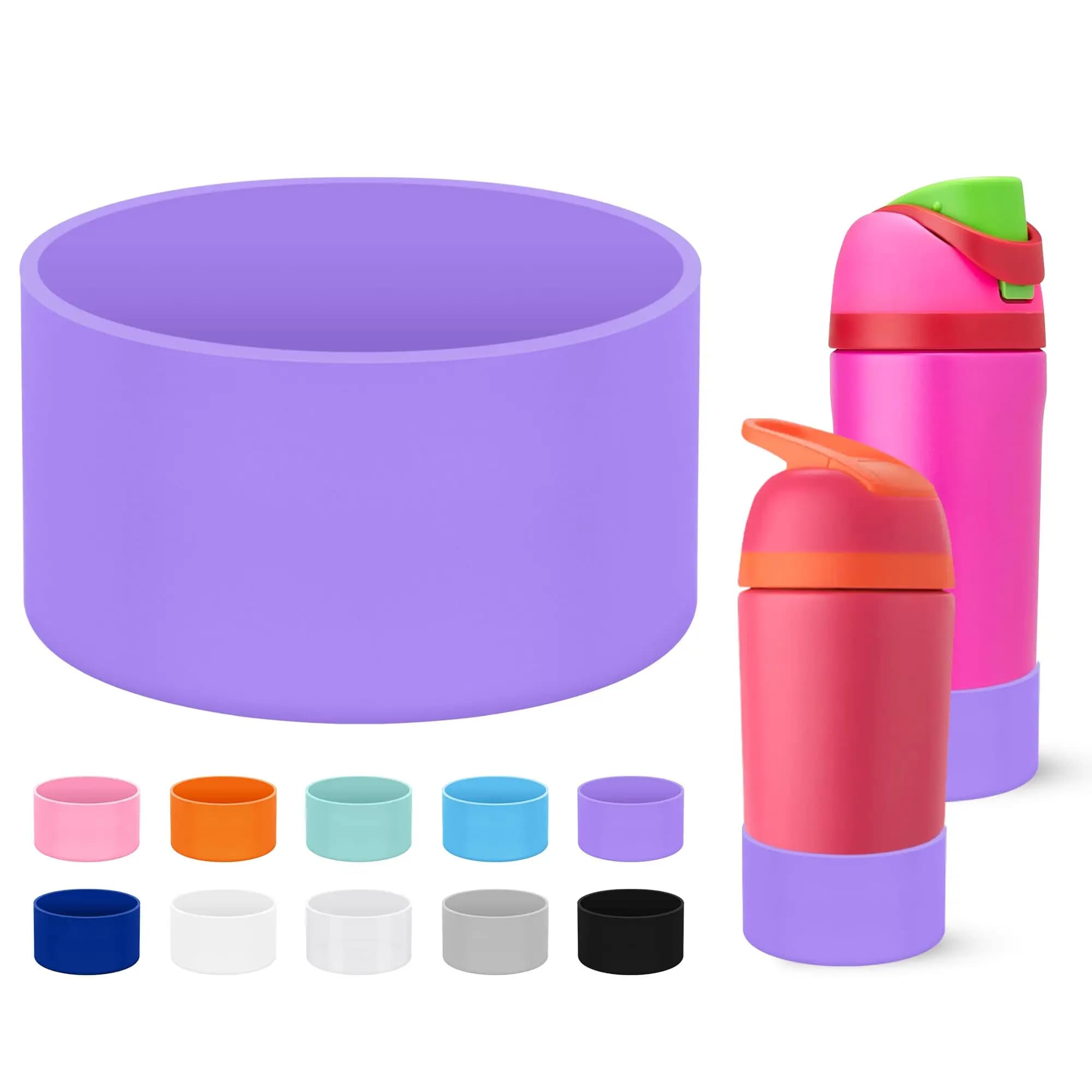 Silicone boot compatible with children's water bottle Owala 16/14 oz, anti-slip rubber cover for Owala Kids FreeSip