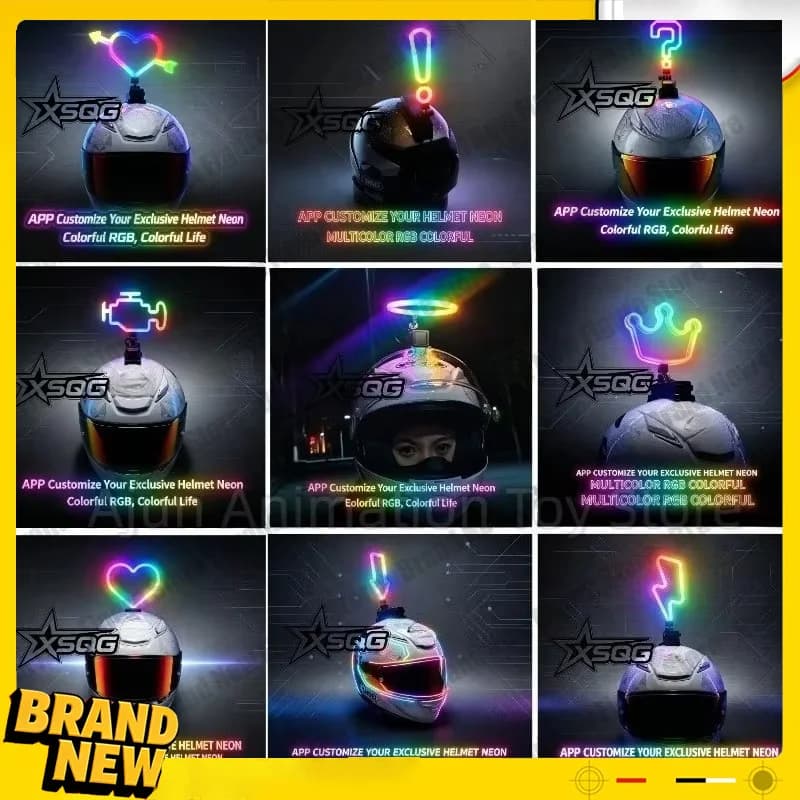 3D Helmet Accessories Decorative Light Battery Powered For Motorcycle Night Riding Accessory Light Toys Gifts
