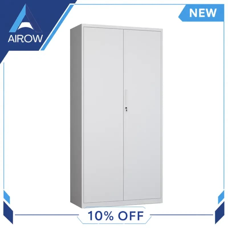 Metal Filing Cabinet Steel Storage Cupboard with Lock Adjustable Shelves for Office Home Document Organizer Secure File Box