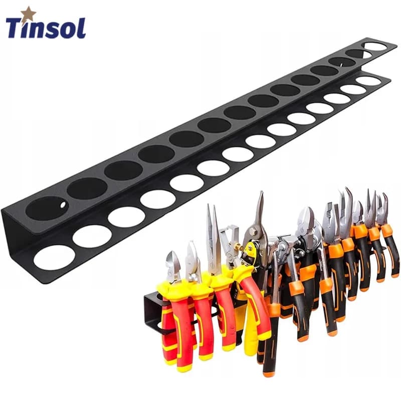 TINSOL Supporto da Parete in Acciaio Resistente per Pinze, Organizzatore Porta Utensili per Martello, Chiave Inglese, Cacciavite, Garage, Officina, Banco da Lavoro