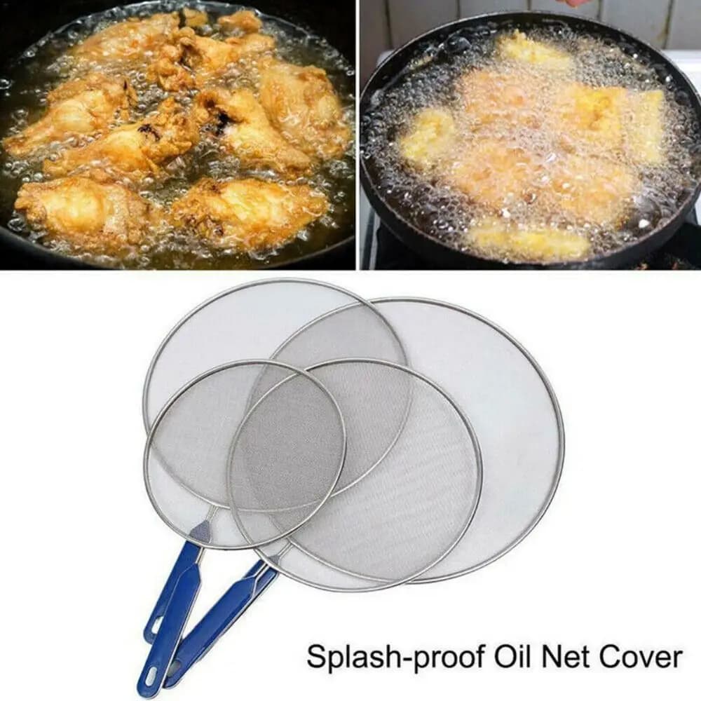 Durable Guards Mesh Cooking Frying Pan Mesh Guard Screen Splash Cover Guard Oil Net Grease Splatter Screen
