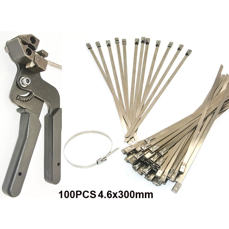 Pistole per fascette in acciaio inossidabile fissaggio e taglio pinza Zip speciale per fascette in acciaio inossidabile strumento di fissaggio e taglio fino a 12mm