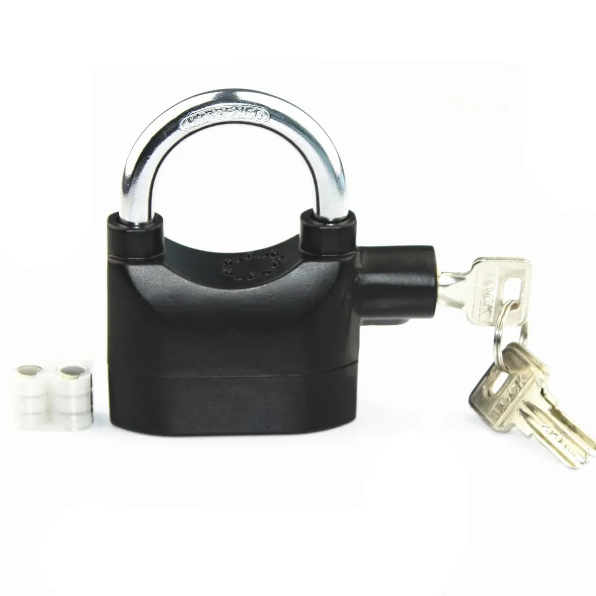 Lucchetto Antifurto Universale con Allarme 110dB per Porte, Motori e Biciclette, con 3 Chiavi