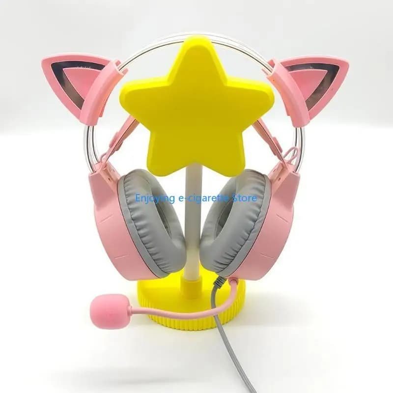 Freestanding Headphone Display Stand with Decorative Star Top Y4QF