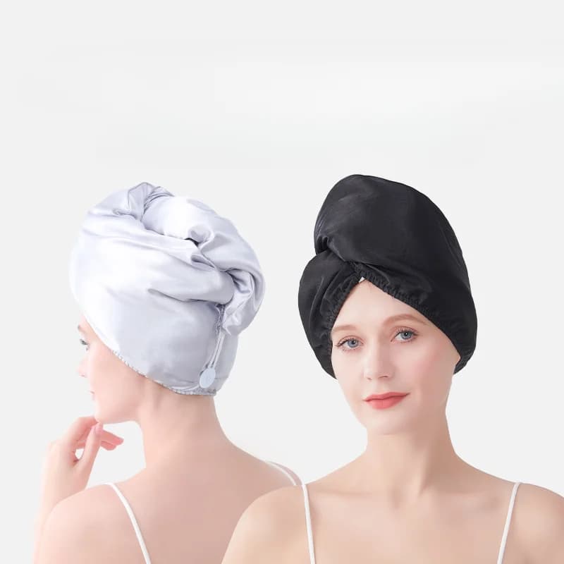 Women's Satin Dry Hair Head for Shower Head with Towel Thickened Double Layer High-end Fast Drying
