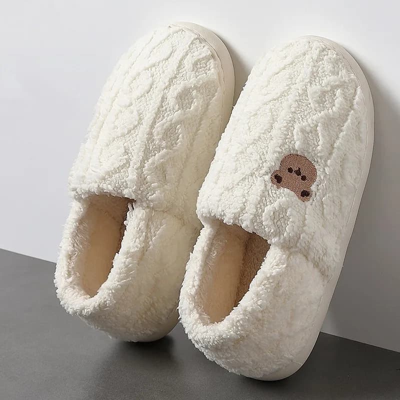Pantofole invernali da donna in cotone per la casa antiscivolo comode scarpe pelose suola spessa per interni scivoli caldi coppie uomo soffice pantofola