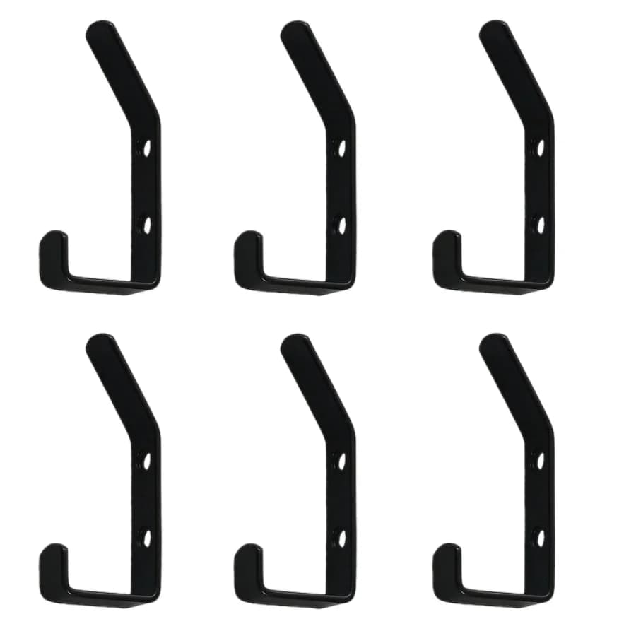 6-piece skateboard display stand with ski board hooks - home wall-mounted surfboard storage rack - folding style