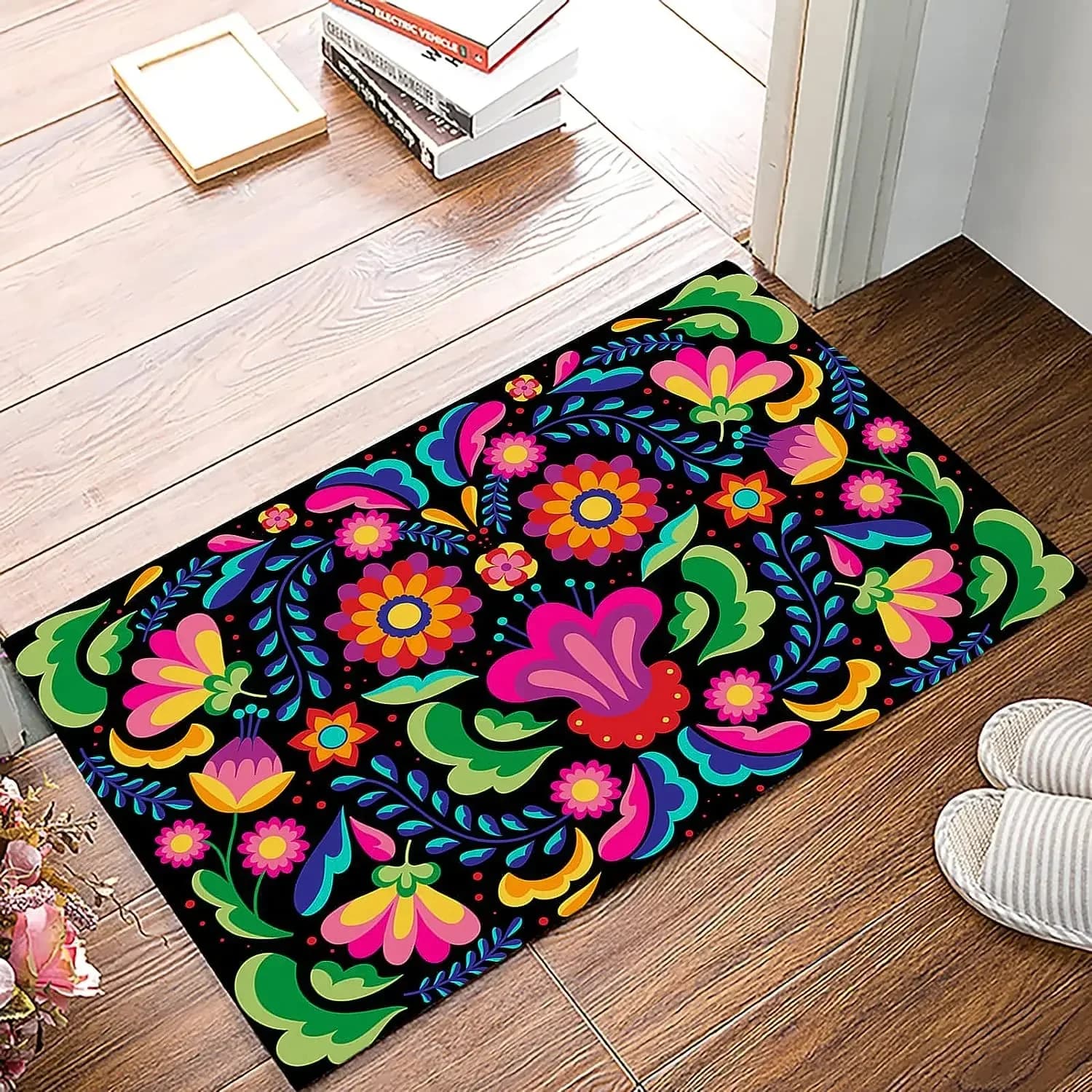 Messicano Giorno dei Morti Ingresso Zerbino Decor Cucina Corridoio Balcone Runner Tappeto Soggiorno Tappeto Camera da letto Tappetino antiscivolo