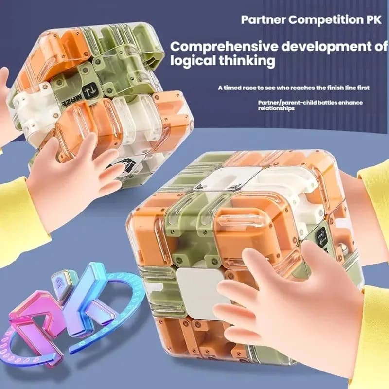 Gioco Puzzle 3D Labirinto, Rompicapo Portatile, Giocattolo Antistress ed Educativo per Bambini e Adulti