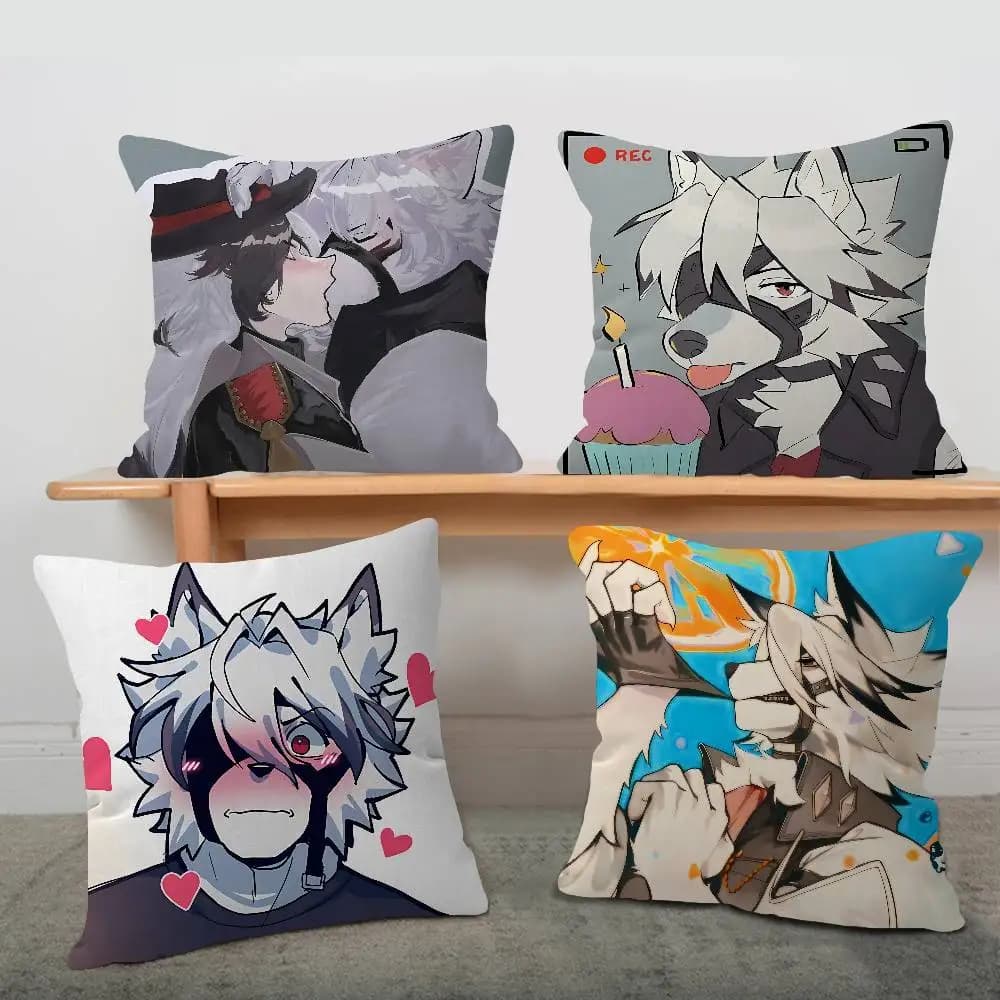 Game Zenless Zone Zero Von Lycaon Cushion Cover Pillowcase Upholstery Sofa Throw Pillow Home Decor Pillowcas