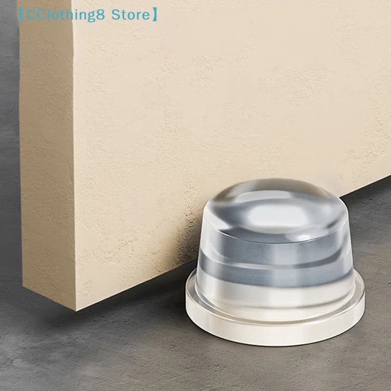 1/3/5 Pezzi Fermaporta Trasparente in Silicone Senza Foratura, Cuscinetto Antiurto per Ufficio e Casa, Protezione di Sicurezza, Fermaporta【AliS8】