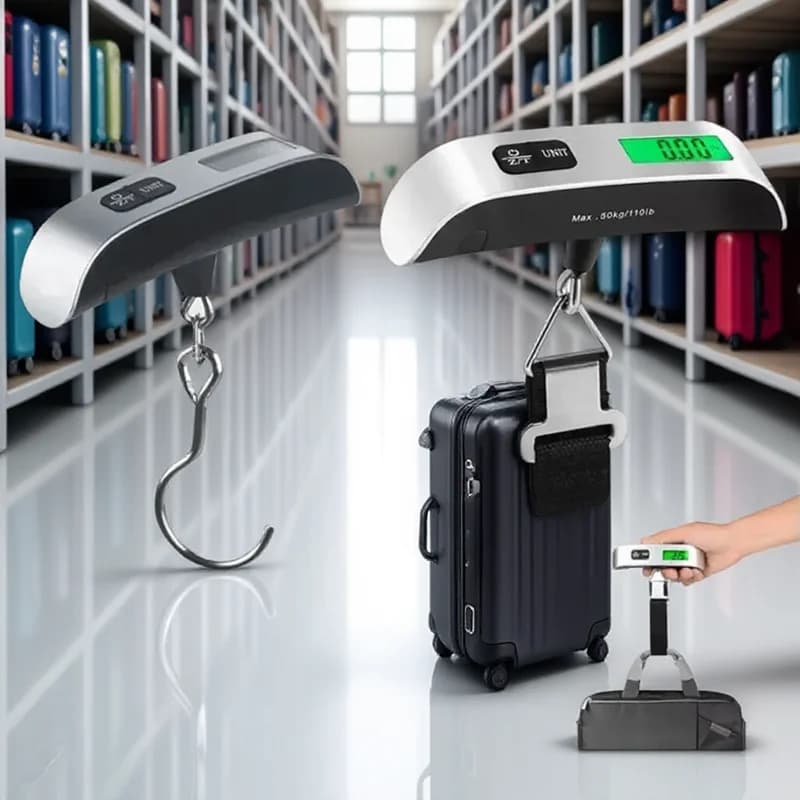 Bilancia LCD digitale portatile 110lb 50kg Bilancia elettronica per bagagli da viaggio