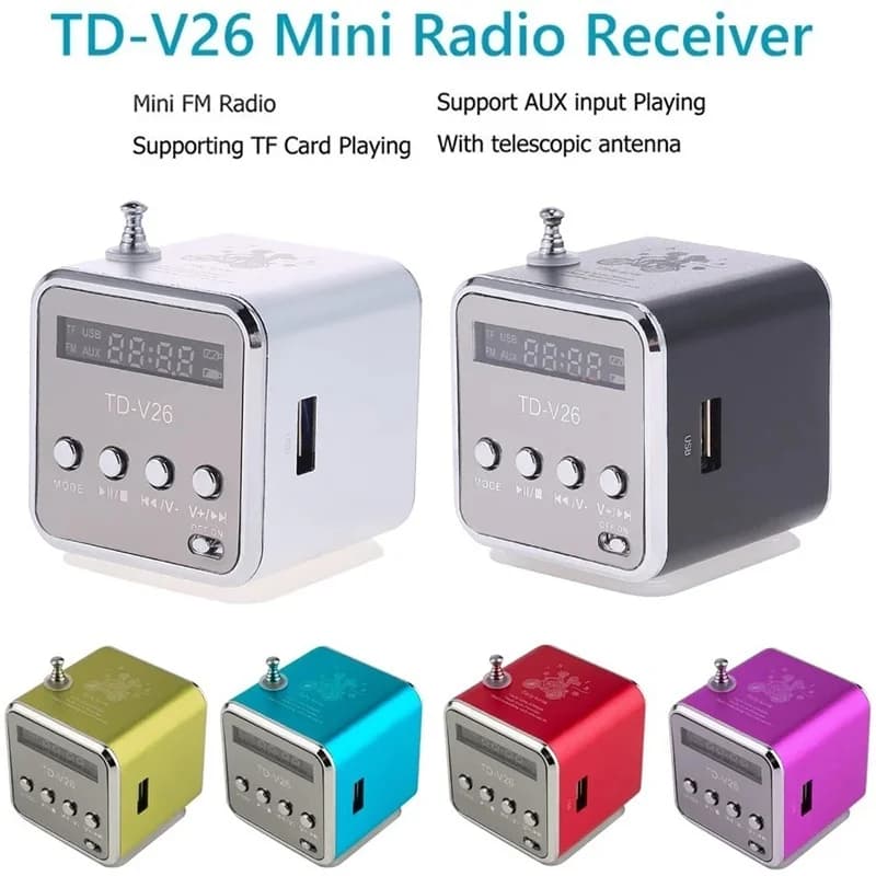 Mini speaker portable audio card TF radio FM music player Bluetooth speaker external speaker support SD/TF card for PC phone