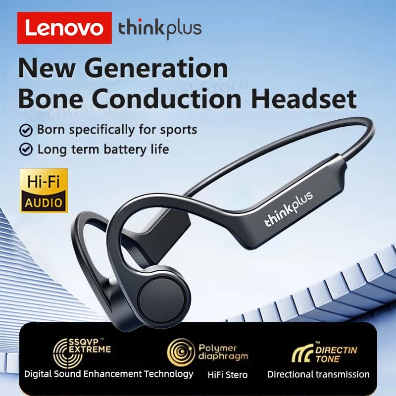 100% originale Lenovo X4 cuffie Bluetooth senza fili a conduzione ossea HIFI stereo gioco musicale auricolari sportivi auricolari impermeabili