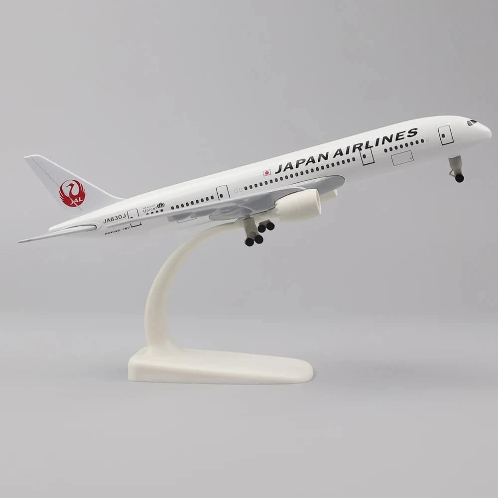 20 centimetri Modello di Aereo Giocattolo In Lega di Metallo Aria Japan Airlines B787 Airways Diecast Aerei Kit di Costruzione con Ruote per Aereo Da Collezione