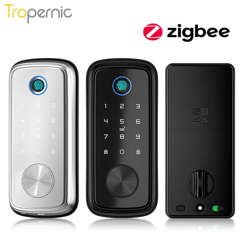 Tuya Zigbee serrature a catenaccio serratura biometrica per impronte digitali codice password ingresso intelligente App per la casa sblocca serratura intelligente digitale