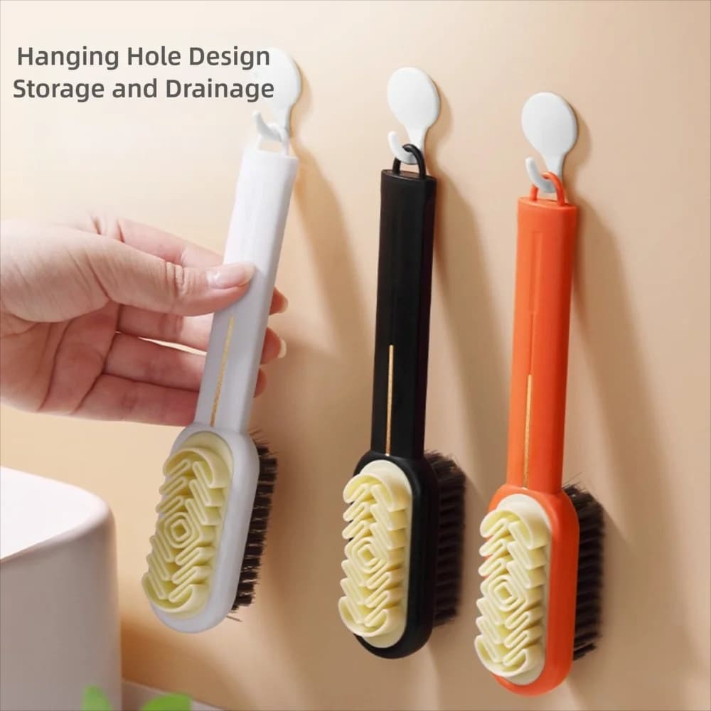 High Quality Double Sided Cleaning Brush Multi-functional Convenient Shoes Brush Long Handle Washing Brush Cleaning Tool