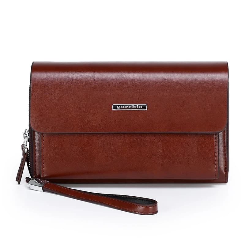 Men Clutch Bag Men's Long Purse Large Capacity Men's Wallets Cell Phone Pocket Passcard Pocket High Quality Wallet Bags For Men