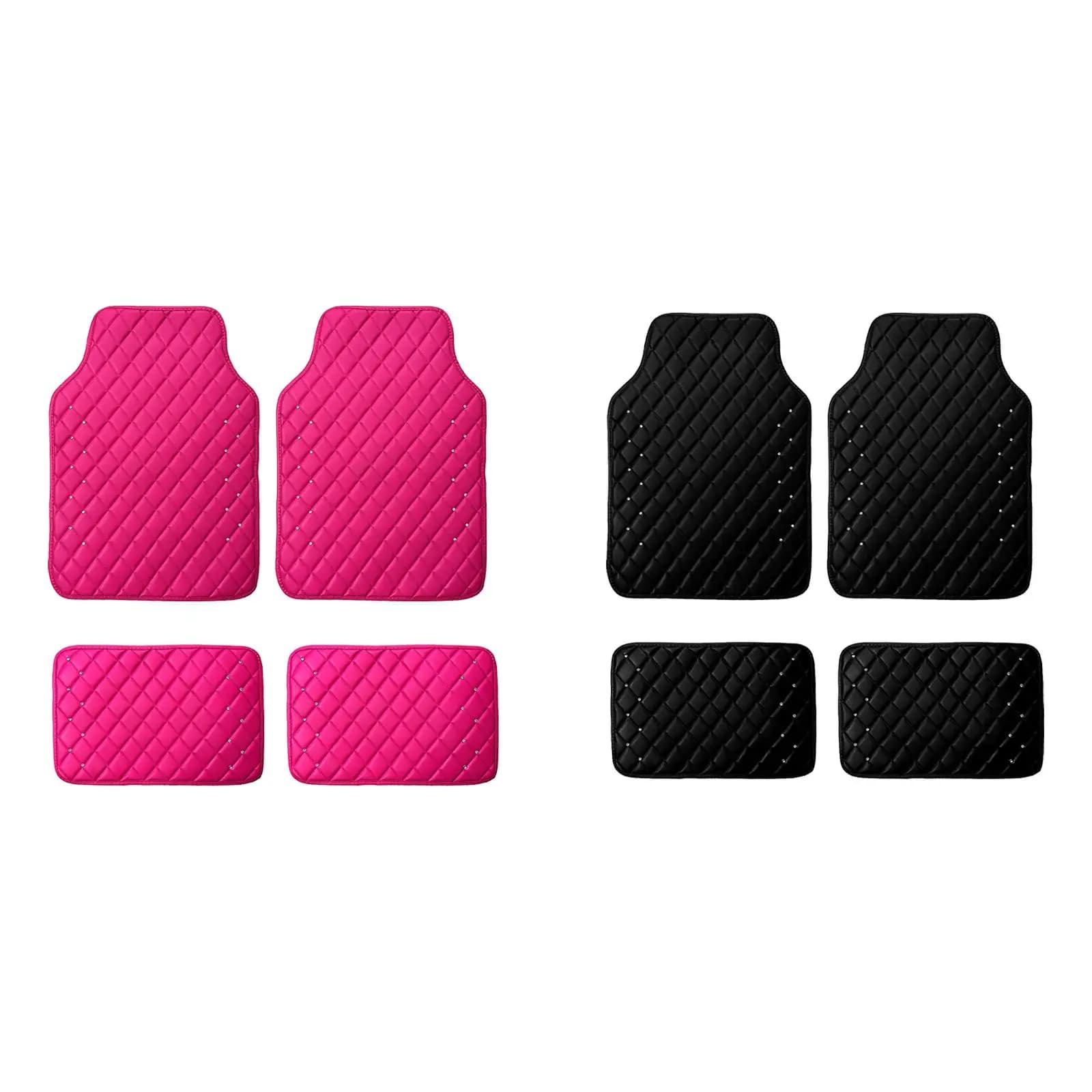 4 Piece Generic Car Car Mats Universal Car Seats Waterproof PU Leather Anti-slip Car Vehicles SUV Sedans Van
